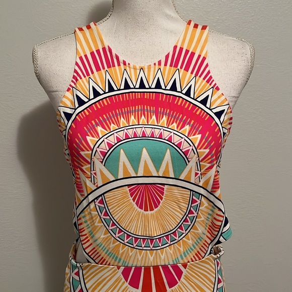 Mara Hoffman Geometric Print Maxi Dress with Cutouts - Picture 2 of 8